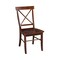 International Concepts Set of 2 X-Back Chairs with Solid Wood Seats, Espresso C581-613P - alternate 6